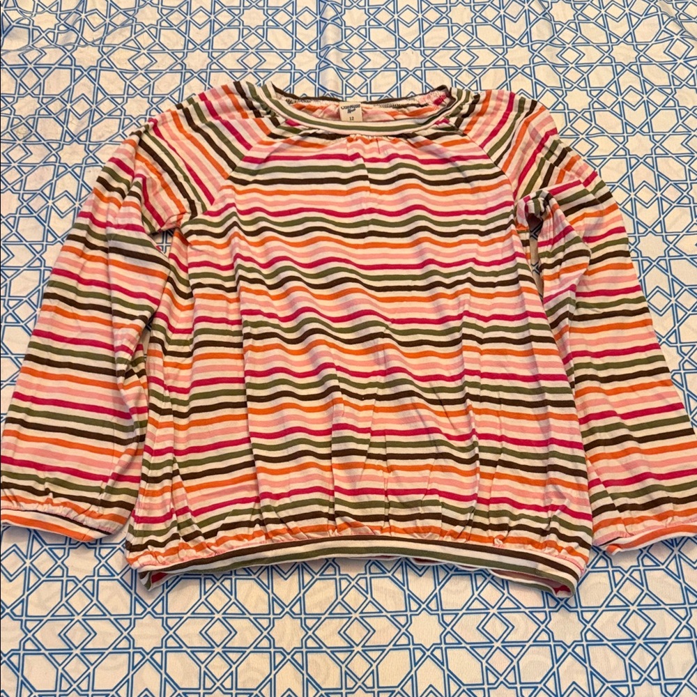 OshKosh B'gosh Striped Tee in Pink, Orange, Green, Brown